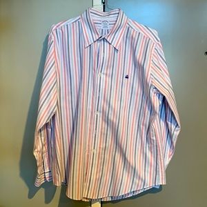 Red, Blue, Purple, White striped Brooks Brothers Button Down - XL